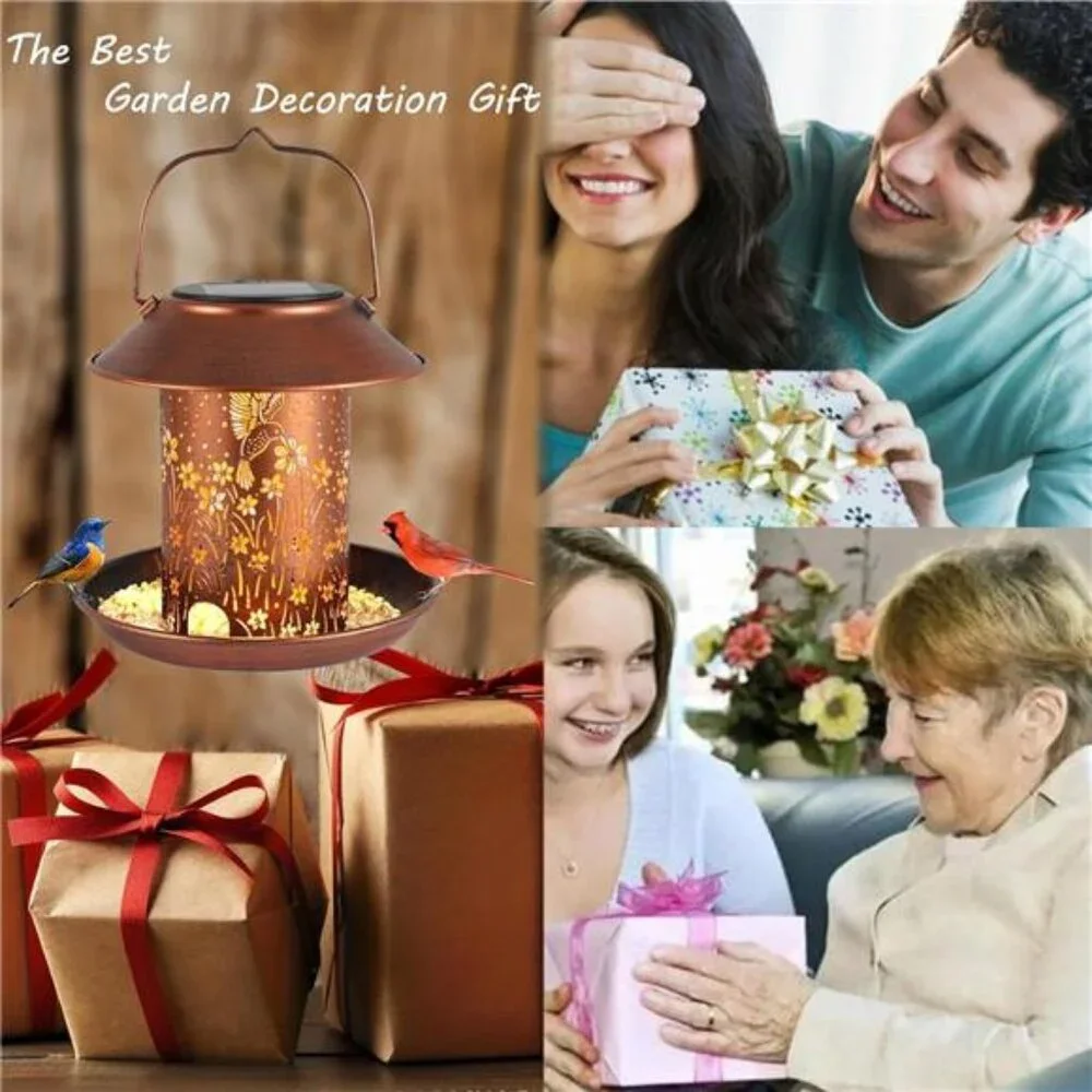 Bird Feeders for Outdoors Hummingbird Solar Lanterns Outdoor Waterproof Hanging